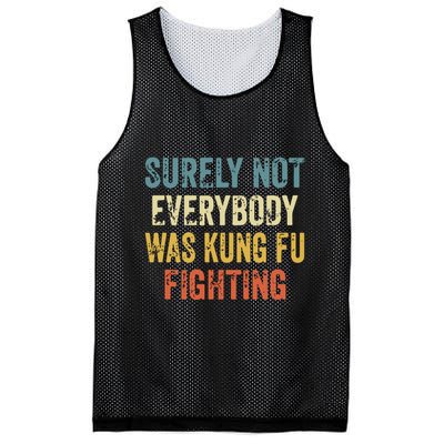 Surely Not Everybody Was Kung Fu Fighting Funny Mesh Reversible Basketball Jersey Tank