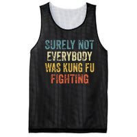 Surely Not Everybody Was Kung Fu Fighting Funny Mesh Reversible Basketball Jersey Tank