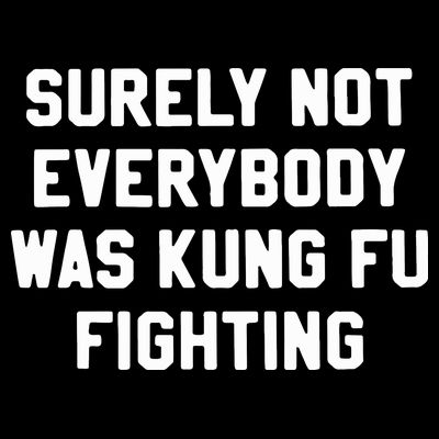 Surely Not Everybody Was Kung Fu Fighting T-Shirt