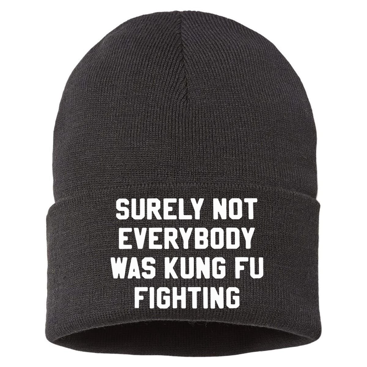 Surely Not Everybody Was Kung Fu Fighting Sustainable Knit Beanie