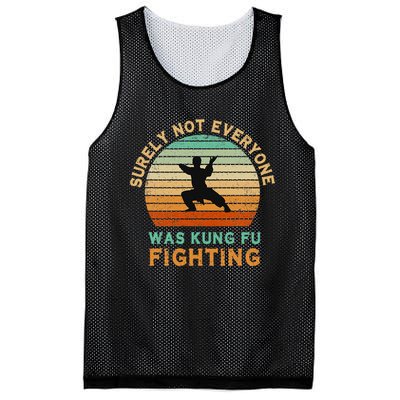 Surely Not Everyone Was Kung Fu Fighting Funny Vintage Mesh Reversible Basketball Jersey Tank