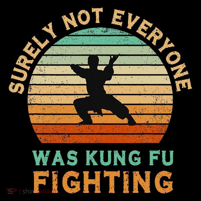 Surely Not Everyone Was Kung Fu Fighting Funny Vintage Kids T-Shirt