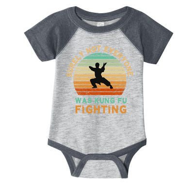 Surely Not Everyone Was Kung Fu Fighting Funny Vintage Infant Baby Jersey Bodysuit