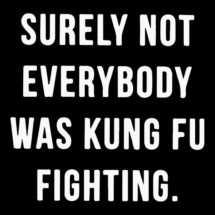 Surely Not Everybody Was Kung Fu Fighting Apron