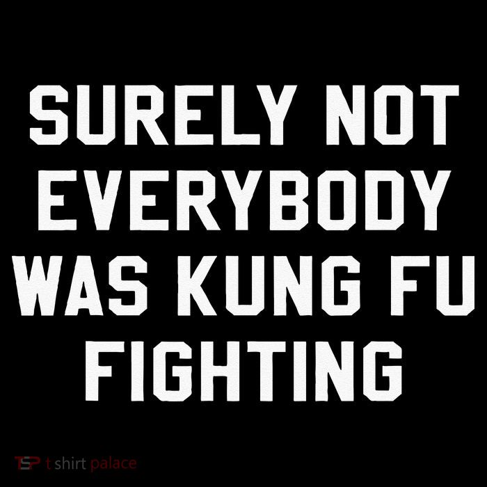 Surely Not Everybody Was Kung Fu Fighting Sarcastic Tall T-Shirt