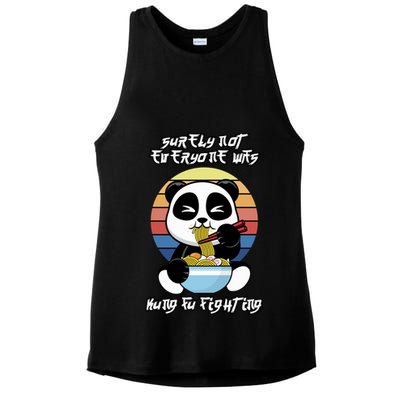 Surely Not Everyone Was Kung Fu Fighting Gift Ladies PosiCharge Tri-Blend Wicking Tank