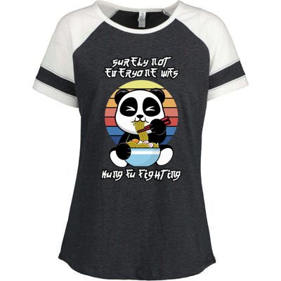 Surely Not Everyone Was Kung Fu Fighting Gift Enza Ladies Jersey Colorblock Tee