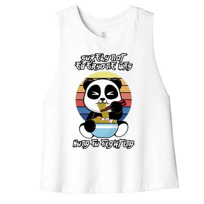 Surely Not Everyone Was Kung Fu Fighting Gift Women's Racerback Cropped Tank