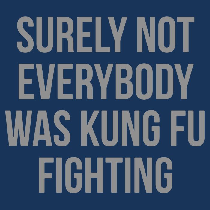 Surely Not Everybody Was Kung Fu Fighting Full-Length Apron With Pockets
