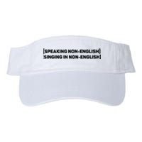 Speaking Non English, Singing Non English Funny Valucap Bio-Washed Visor