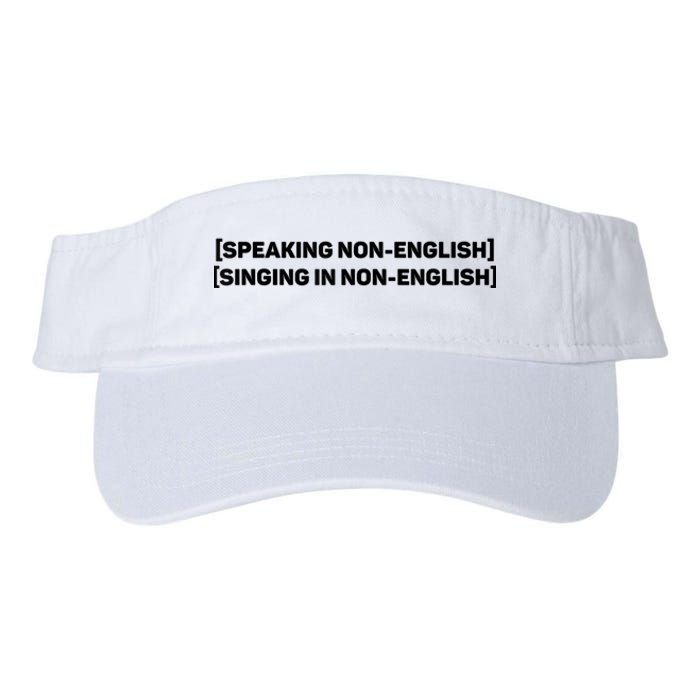 Speaking Non English, Singing Non English Funny Valucap Bio-Washed Visor