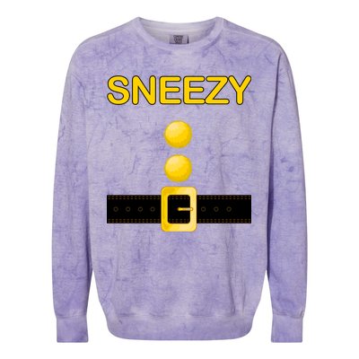 Sneezy Dwarf Costume Colorblast Crewneck Sweatshirt