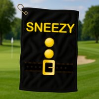 Sneezy Dwarf Costume Golf Towel