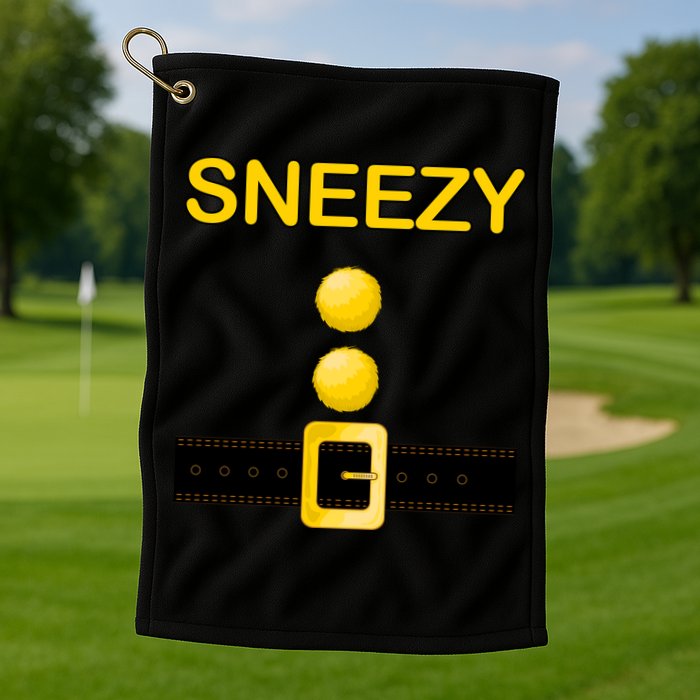 Sneezy Dwarf Costume Golf Towel