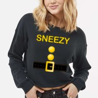 Sneezy Dwarf Costume Cropped Pullover Crew