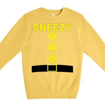 Sneezy Dwarf Halloween Costume Premium Crewneck Sweatshirt