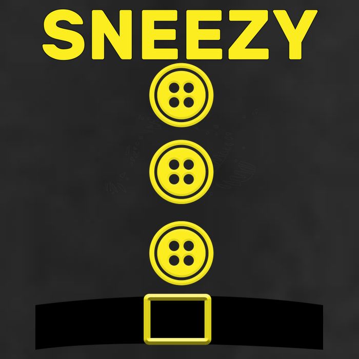 Sneezy Dwarf Halloween Costume Garment-Dyed Heavyweight T-Shirt