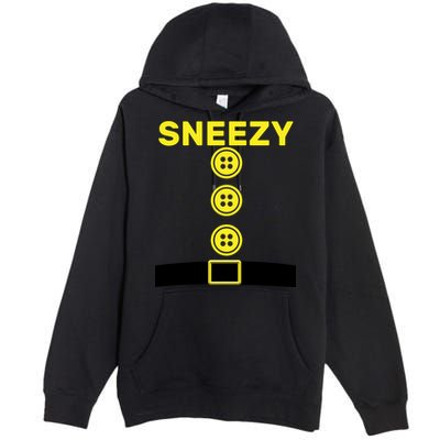 Sneezy Dwarf Halloween Costume Premium Pullover Hoodie