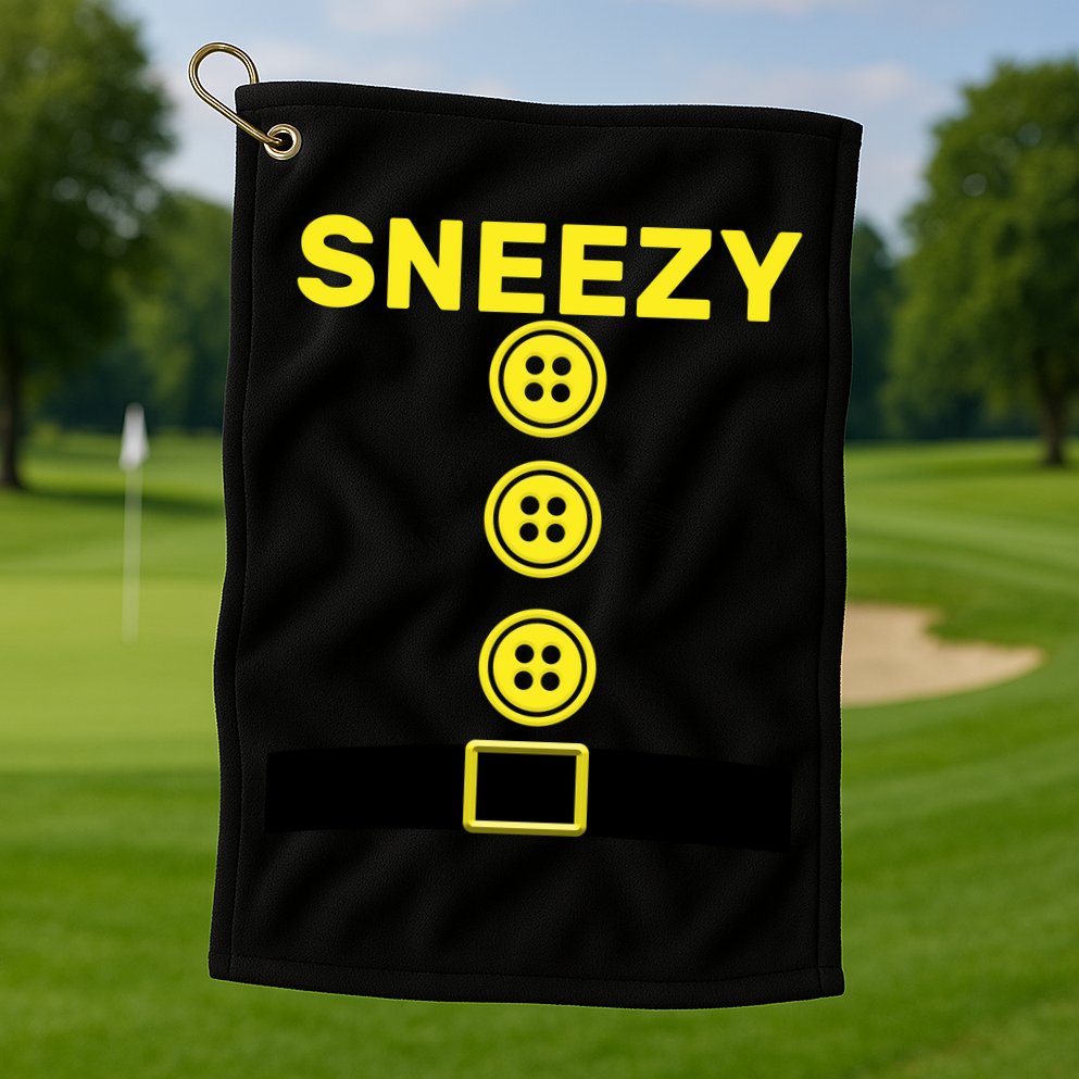 Sneezy Dwarf Halloween Costume Golf Towel