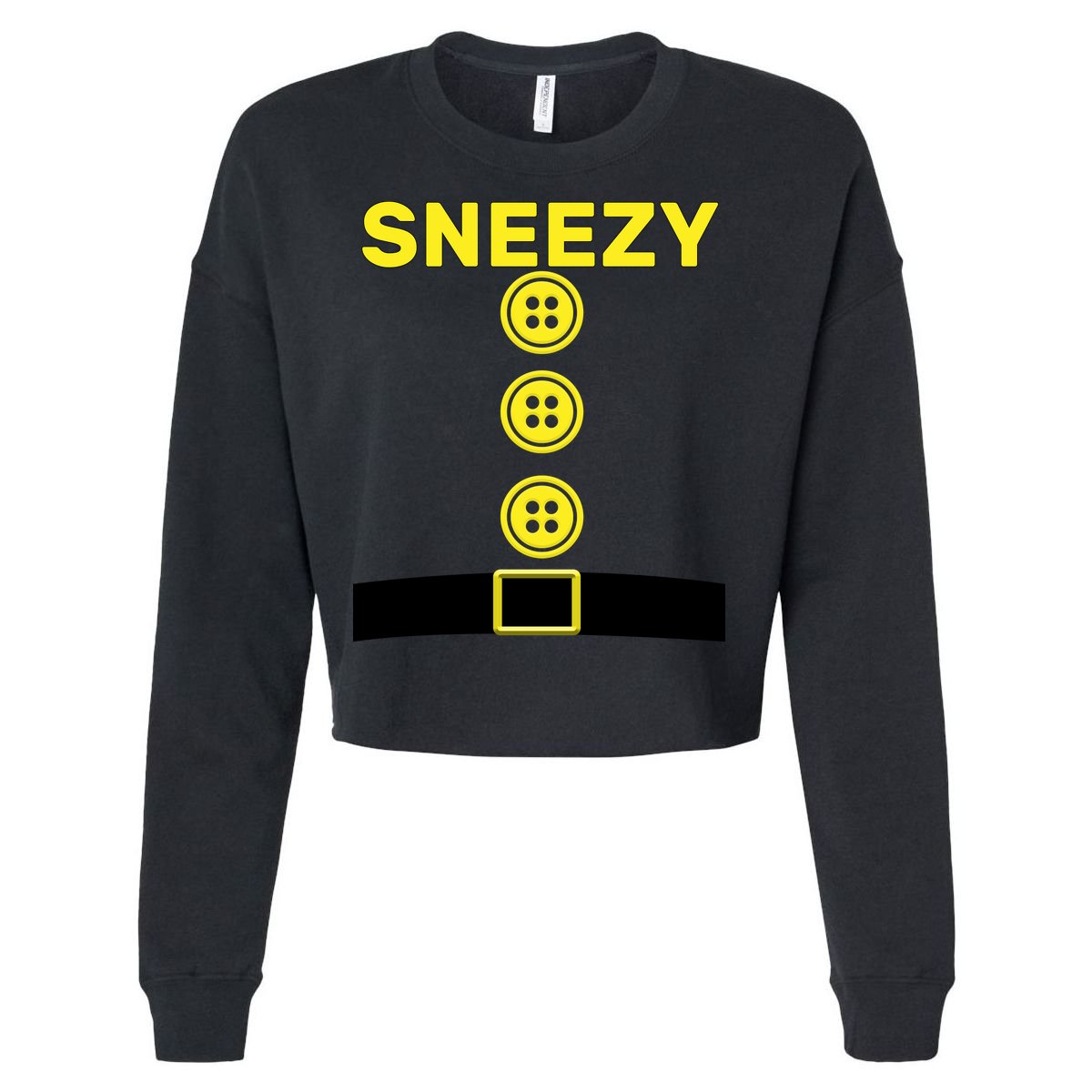 Sneezy Dwarf Halloween Costume Cropped Pullover Crew