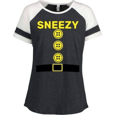 Sneezy Dwarf Halloween Costume Enza Ladies Jersey Colorblock Tee