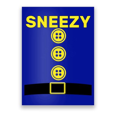 Sneezy Dwarf Halloween Costume Poster