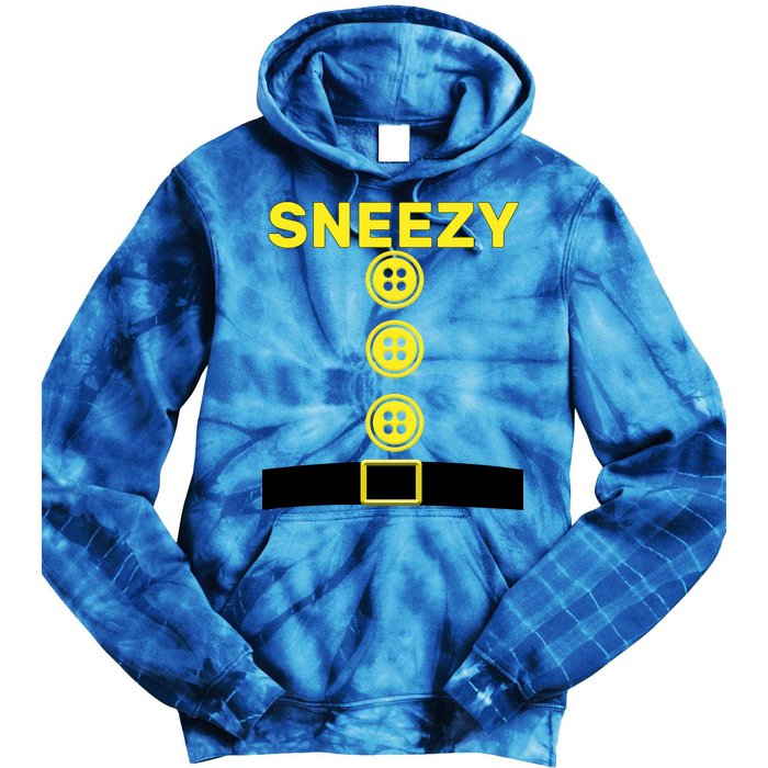 Sneezy Dwarf Halloween Costume Tie Dye Hoodie