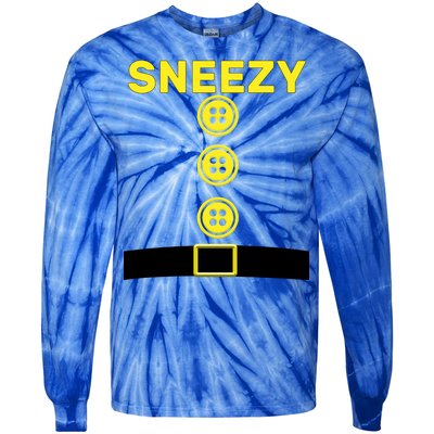 Sneezy Dwarf Halloween Costume Tie-Dye Long Sleeve Shirt