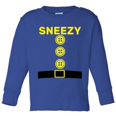 Sneezy Dwarf Halloween Costume Toddler Long Sleeve Shirt