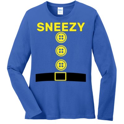 Sneezy Dwarf Halloween Costume Ladies Long Sleeve Shirt