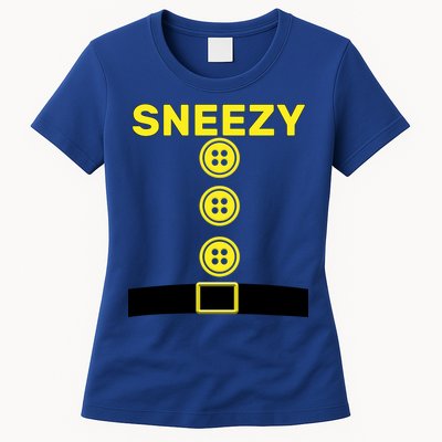 Sneezy Dwarf Halloween Costume Womens T-Shirt