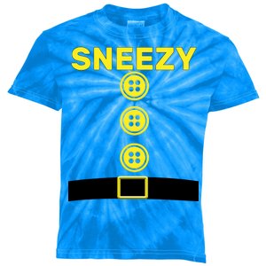 Sneezy Dwarf Halloween Costume Kids Tie-Dye T-Shirt