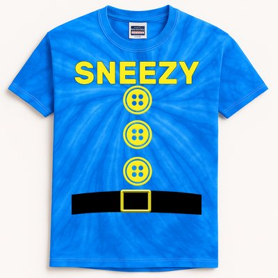 Sneezy Dwarf Halloween Costume Kids Tie-Dye T-Shirt