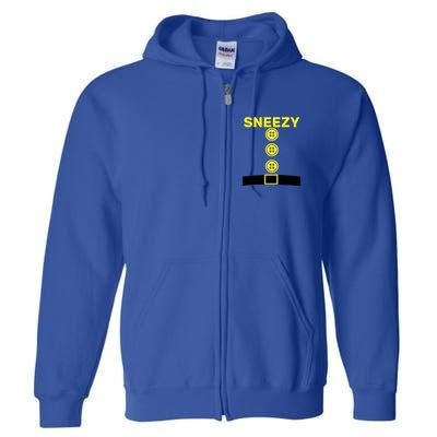 Sneezy Dwarf Halloween Costume Full Zip Hoodie