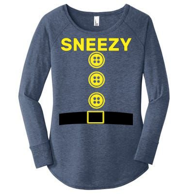 Sneezy Dwarf Halloween Costume Women's Perfect Tri Tunic Long Sleeve Shirt