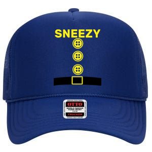 Sneezy Dwarf Halloween Costume High Crown Mesh Back Trucker Hat