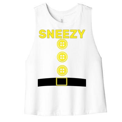 Sneezy Dwarf Halloween Costume Women's Racerback Cropped Tank