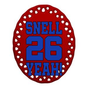 Snell 26 Yeah! Football Ceramic Oval Ornament