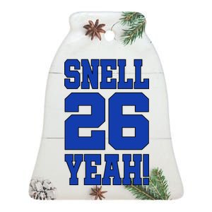 Snell 26 Yeah! Football Ceramic Bell Ornament