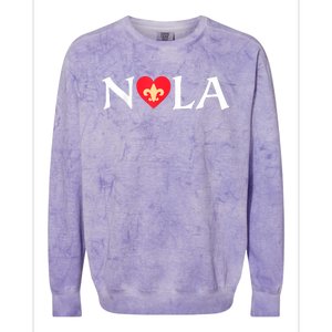 Support Never Forget Nola Orleans Strong 2025 Women Colorblast Crewneck Sweatshirt