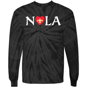 Support Never Forget Nola Orleans Strong 2025 Women Tie-Dye Long Sleeve Shirt