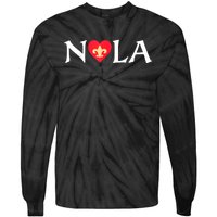 Support Never Forget Nola Orleans Strong 2025 Women Tie-Dye Long Sleeve Shirt