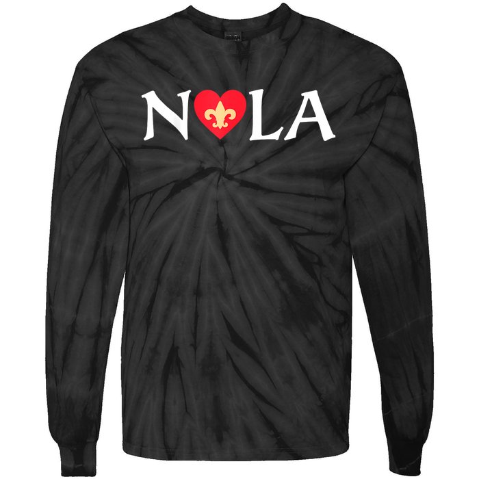 Support Never Forget Nola Orleans Strong 2025 Women Tie-Dye Long Sleeve Shirt