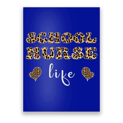 School Nurse For Super Nurse Leopard Font Gift Poster