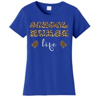 School Nurse For Super Nurse Leopard Font Gift Women's T-Shirt