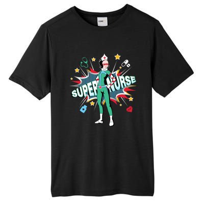 Super Nurse Funny Gift Best Superhero Funny Rn Nurse Gift Tall Fusion ChromaSoft Performance T-Shirt