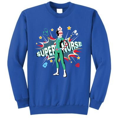 Super Nurse Funny Gift Best Superhero Funny Rn Nurse Gift Sweatshirt