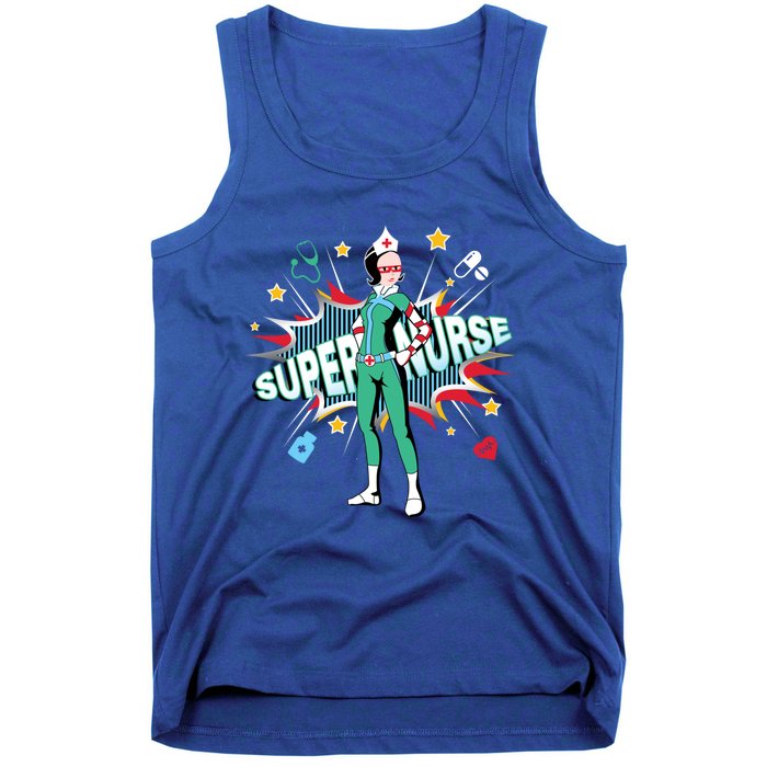 Super Nurse Funny Gift Best Superhero Funny Rn Nurse Gift Tank Top