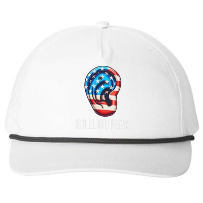 Still No Fear Funny Ear Trump Supporter American Flag Snapback Five-Panel Rope Hat