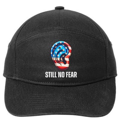 Still No Fear Funny Ear Trump Supporter American Flag 7-Panel Snapback Hat